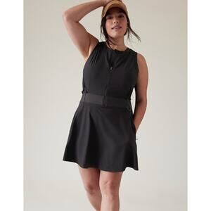 ATHLETA Venture Out Black Mini Athletic Dress Size 10